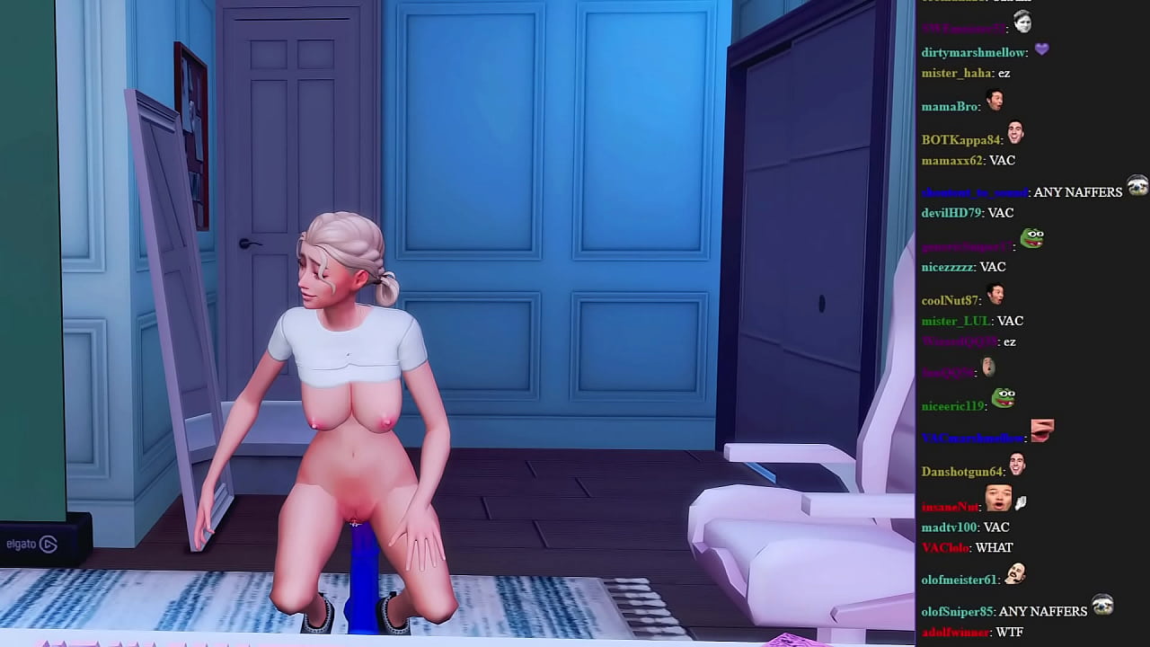 stupid streamer forgot to turn off the stream to have hard anal sex with toys sims me hentai