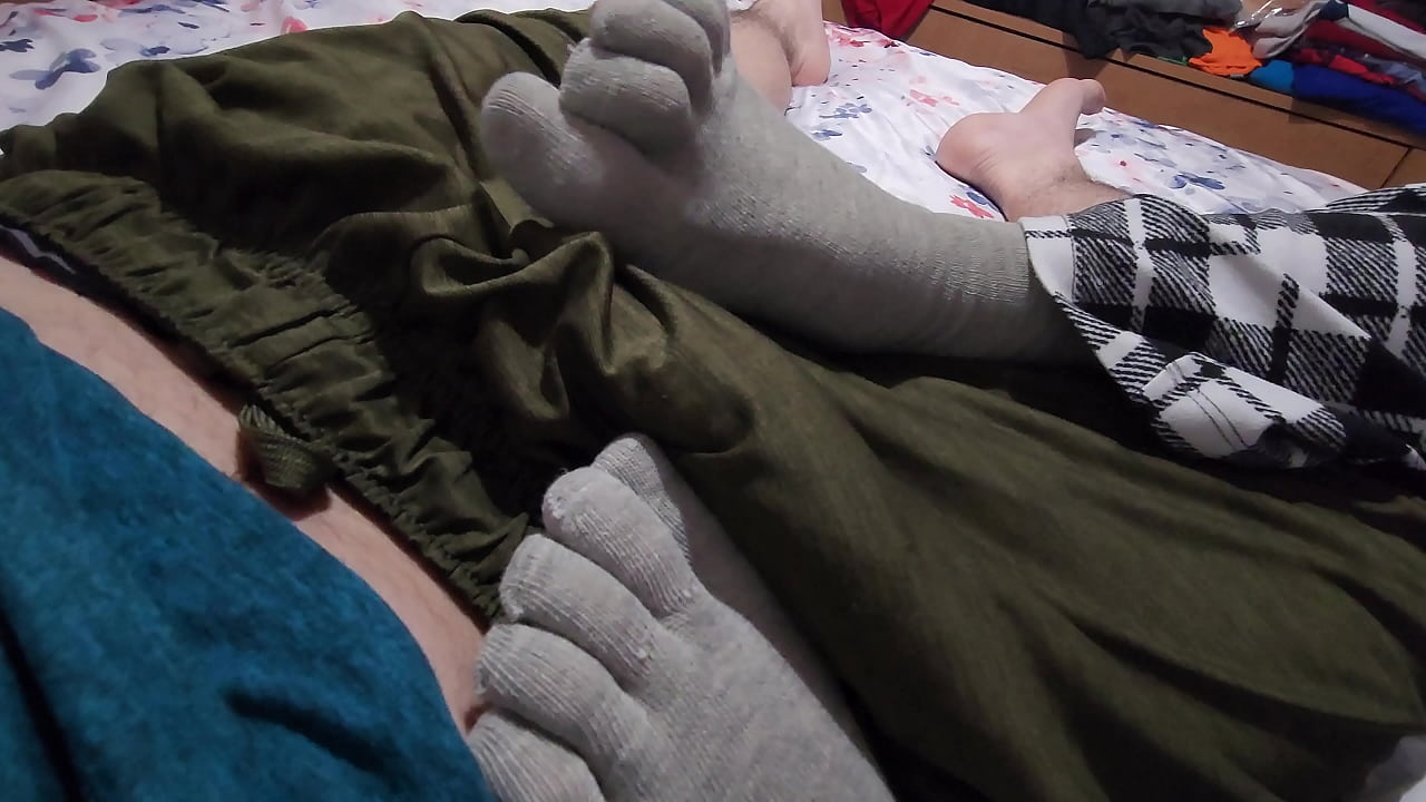 petite slut wife rubs hard dick with sexy feet