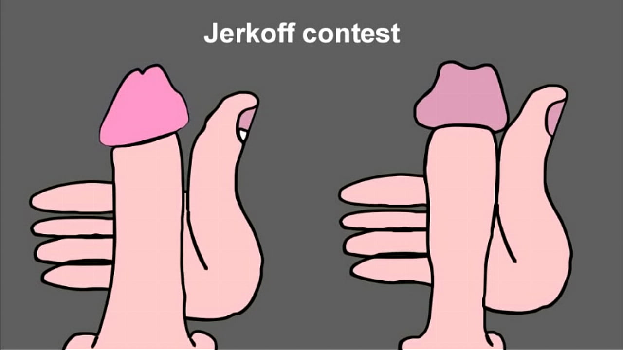 Two straight boys doing a jerkoff contest ANIMATED