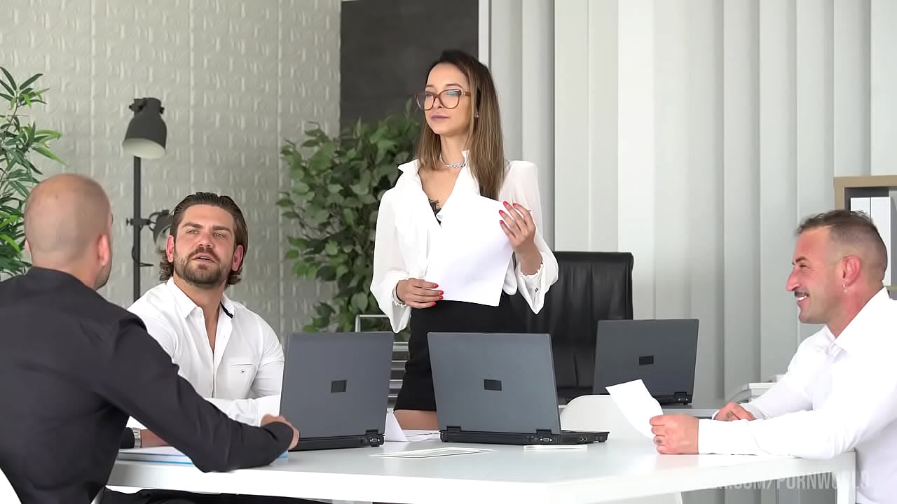 Sexy Petite Spaniard Francys Belle Seals Business Deal with Office Room DP GP2271