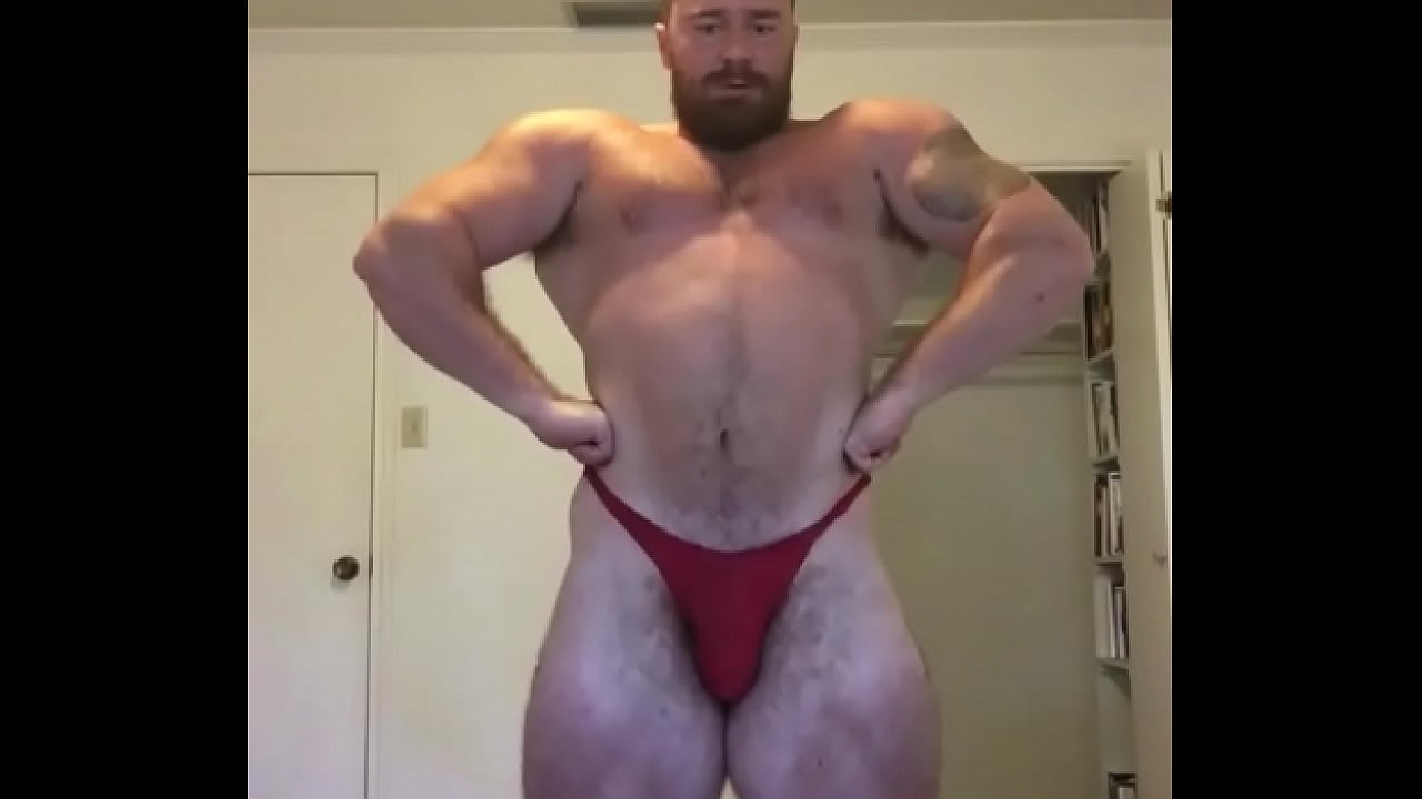 Big Bodybuilder Flexing