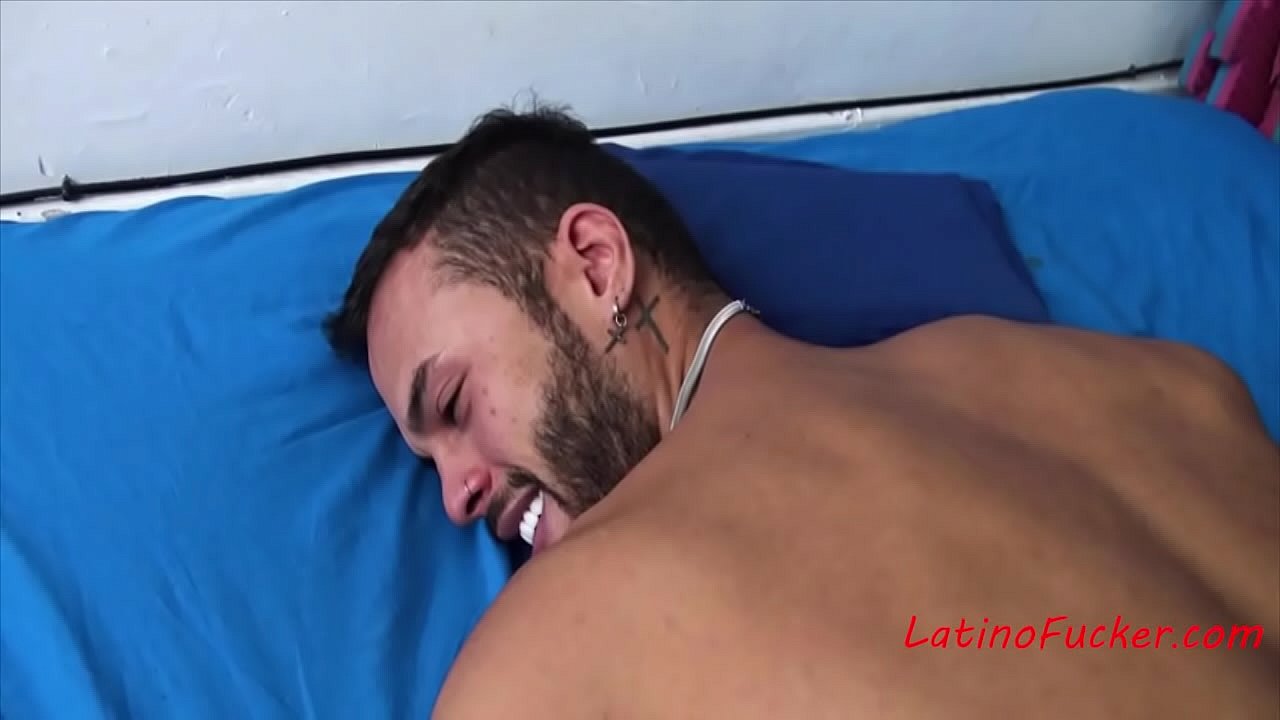 Gay Latino Hunk Orgasms While Getting Assfucked