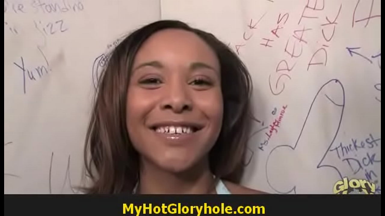 hot girl blows a stranger in a bathroom gloryhole 18