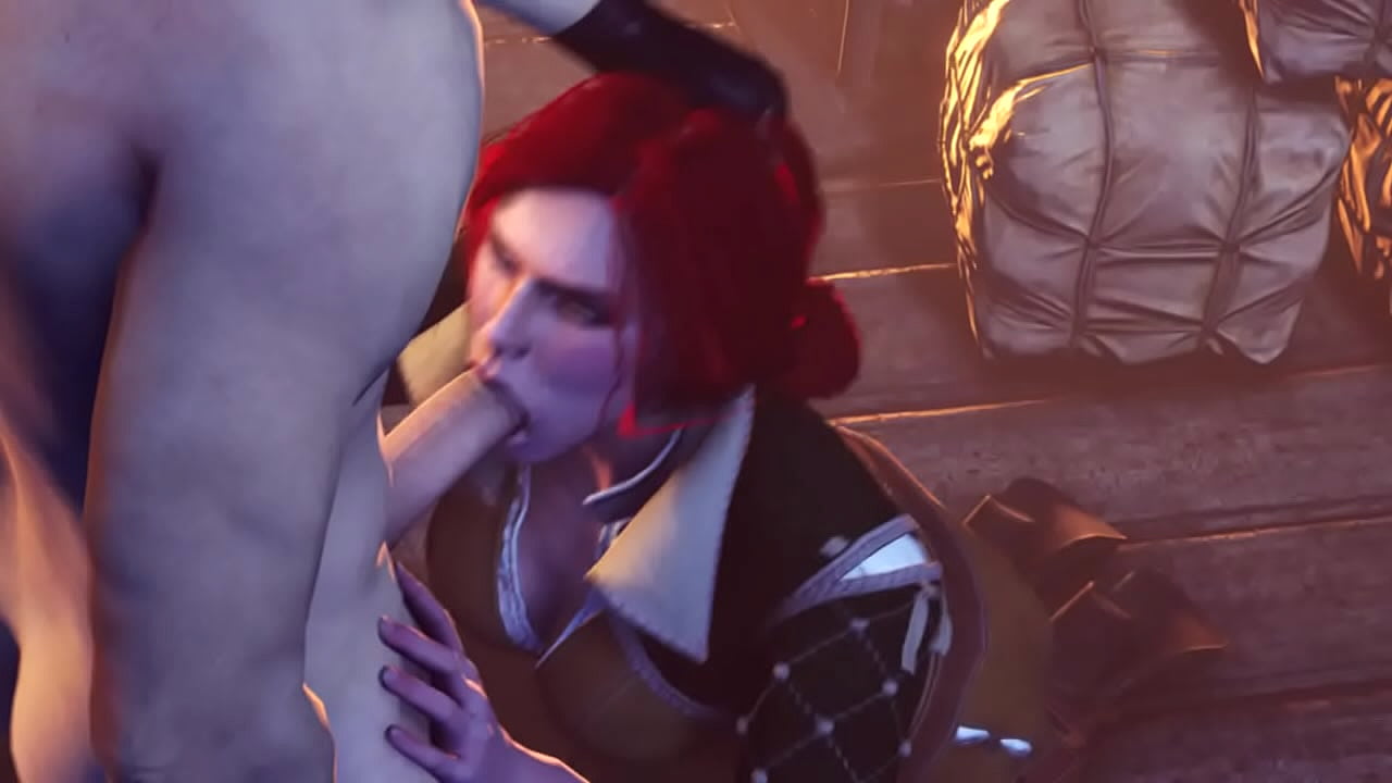 Triss On Her Knees Sucking Cock