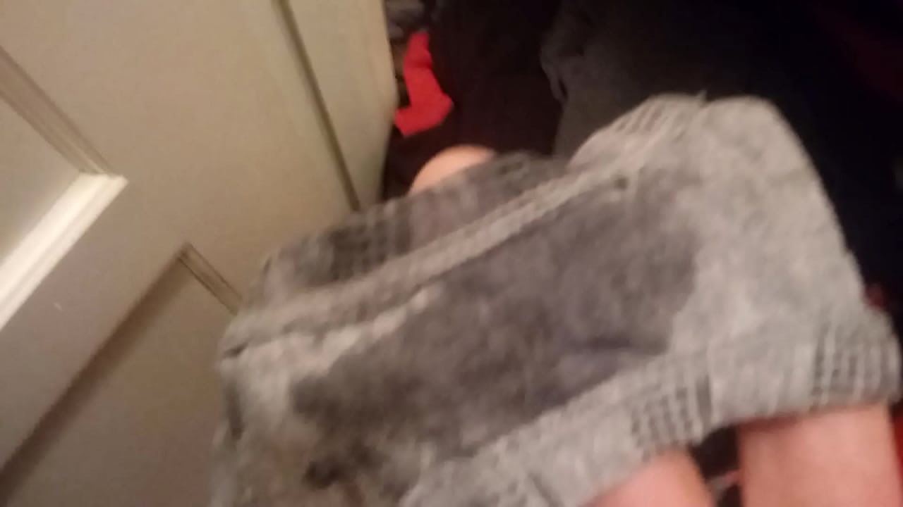 Sniffing panties wet pussy