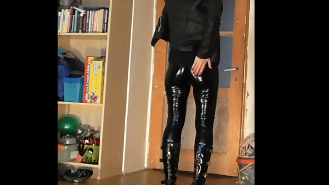 leggings black latex