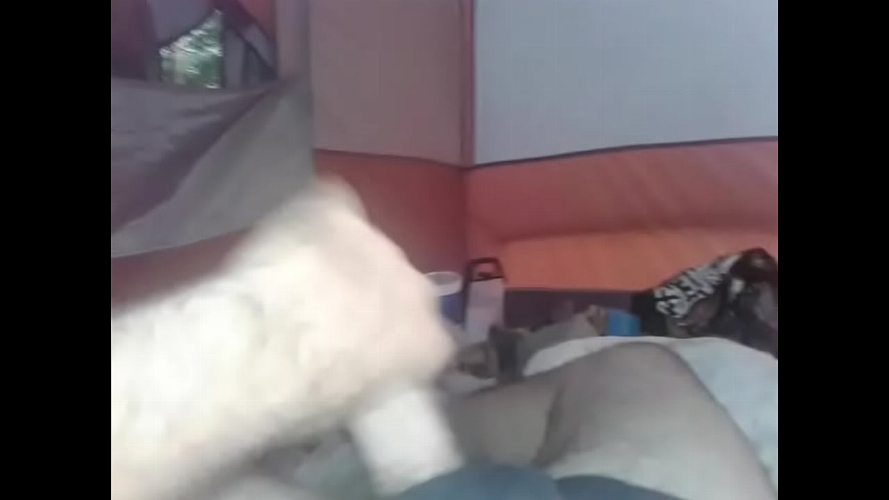 Camping and whacking off my cock