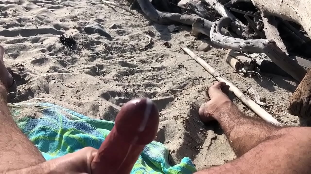 Outdoor public jerk off beach.