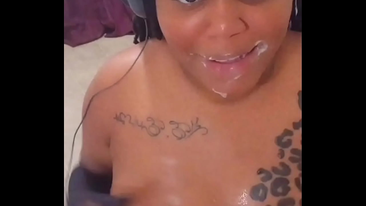 Perfect natural breast gets creamed on