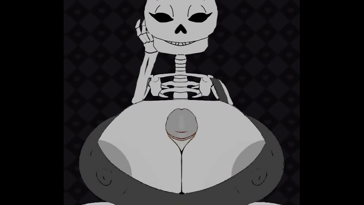 Skeleton with big tits titfuck human cock - Komdog