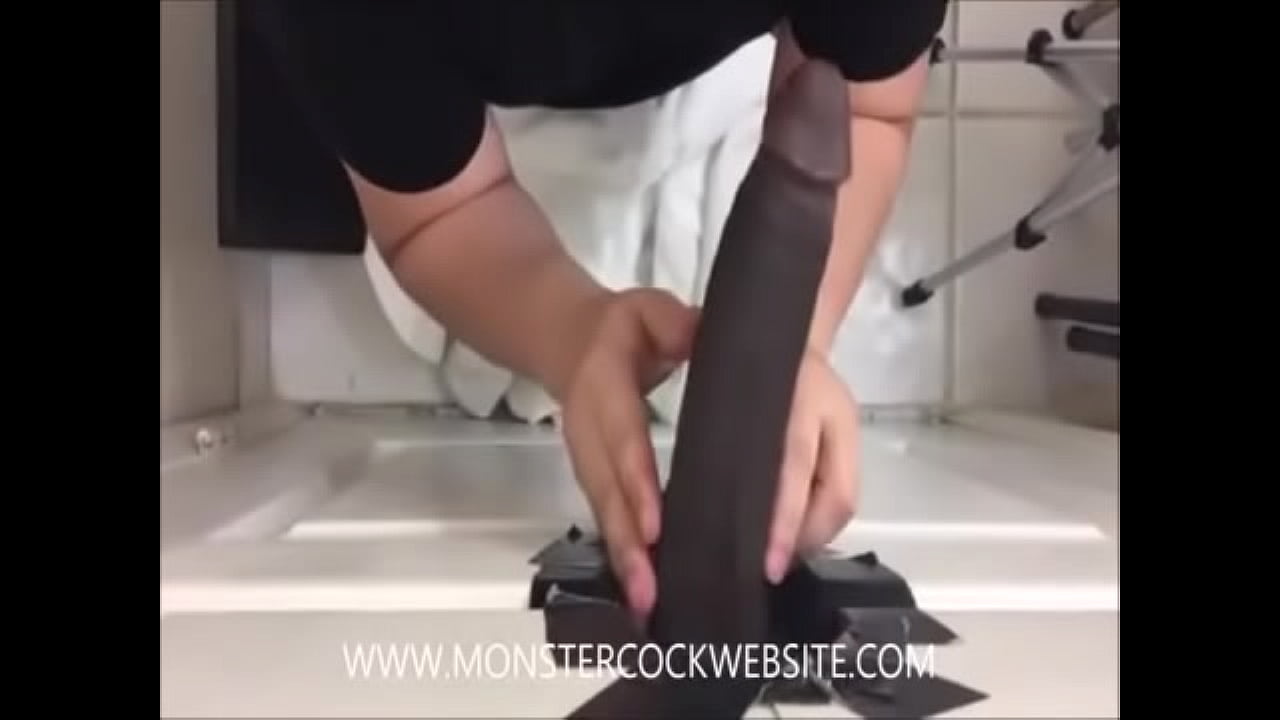 Sucking Long Black Dick at The Gloryhole