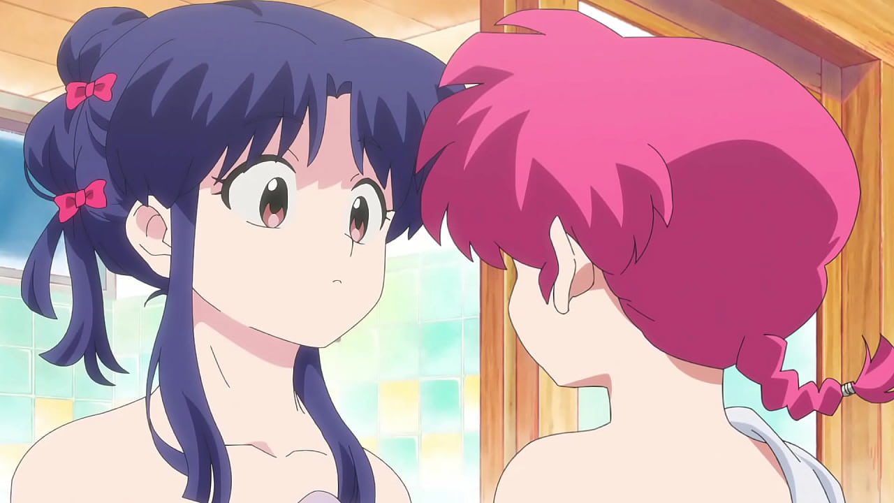 Ranma 1/2 Remake (Anime) ENF CMNF: nude in bath