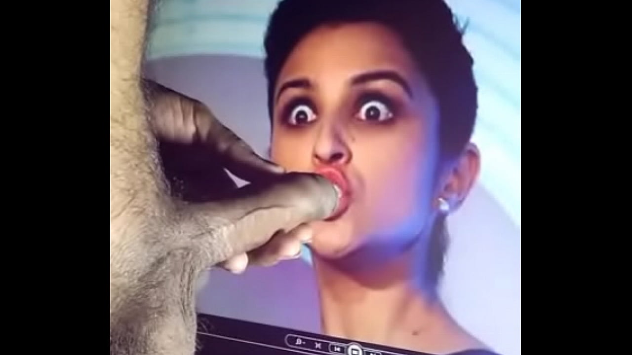 Bollywood actress Parineeti chopra sucking real dick, created using a tv and real dick very horny and seductive.