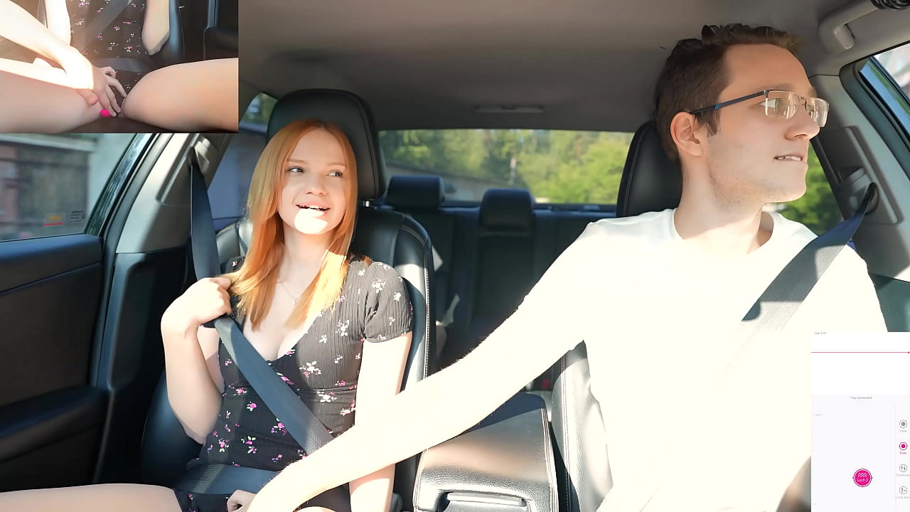 Surprise Verlonis for Justin lush Control inside her pussy while driving car in Public