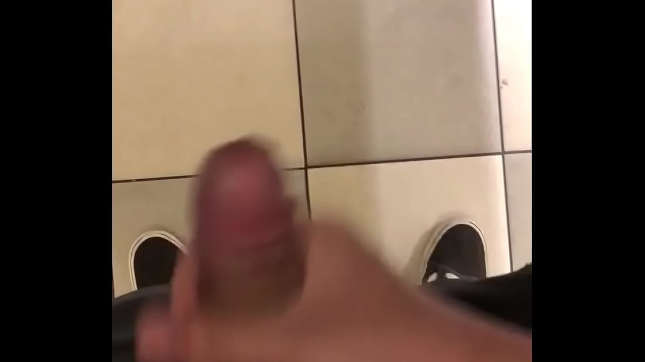 Masturbating in a public restroom