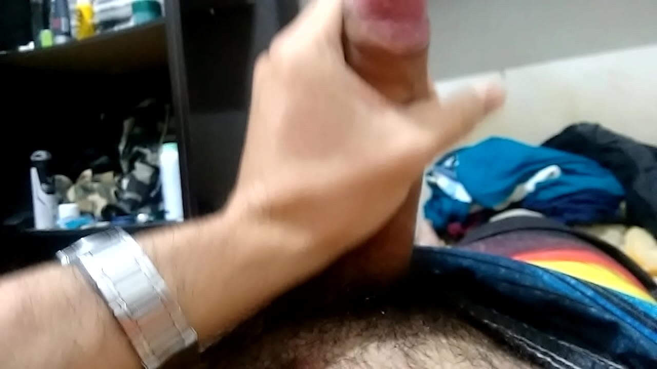 Cub cumming on bed