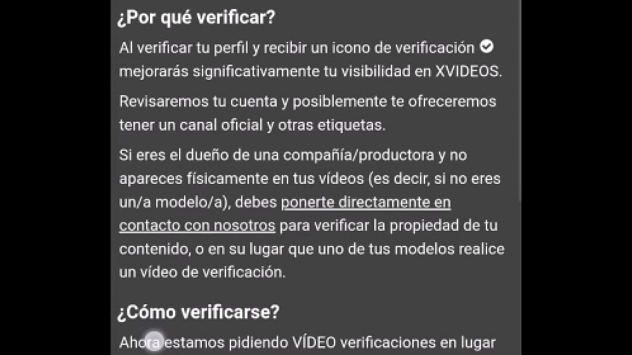 Vídeo de verificación