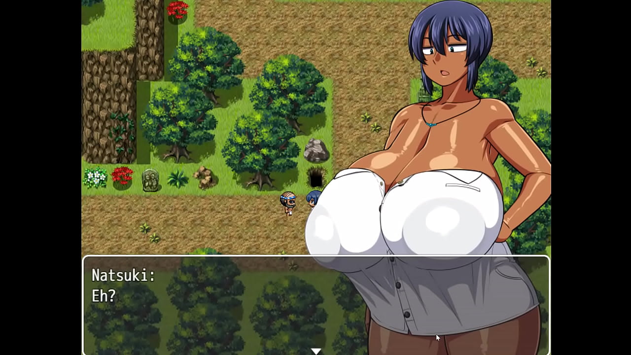 Tanned Girl Natsuki [ HENTAI Game ] Ep.11 the village chief masturbate on her while she is changing in public !