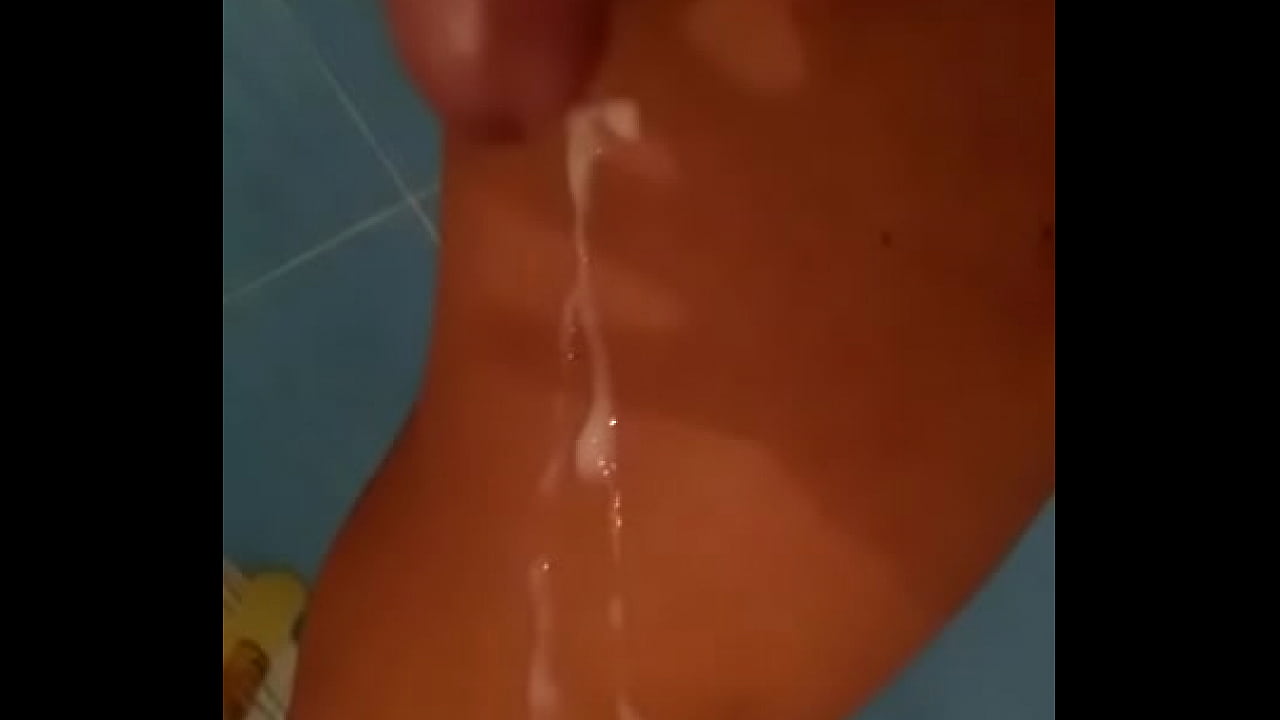 Colombian  n. Cumming in his bathroom