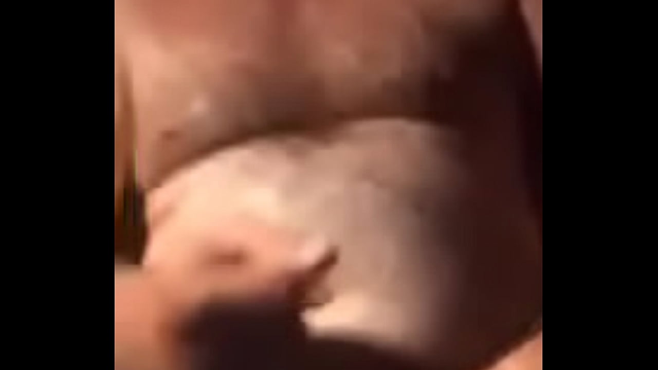 Stroking my fat hairy cock for horny little sister