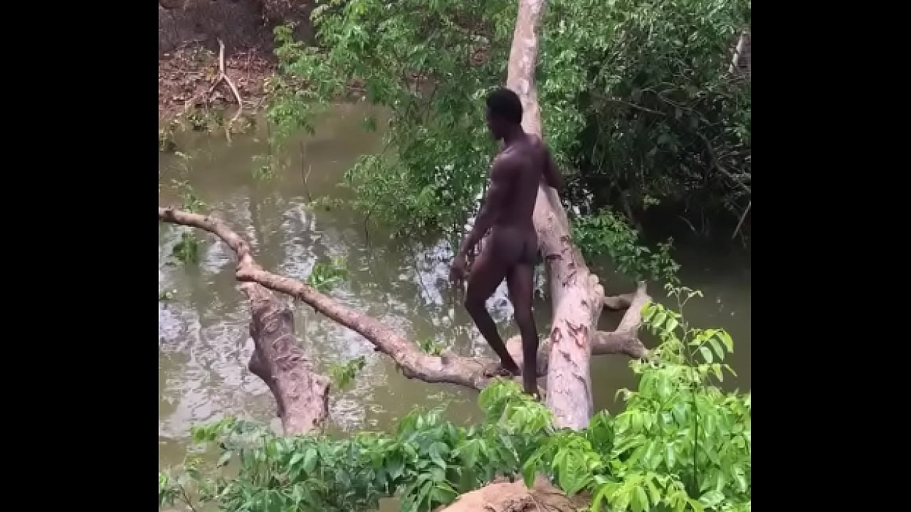 Boys having fun in the river