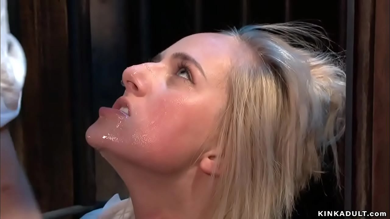 After his citizens rights Mr Pete binds hot blonde interrogator Kate England and bangs her mouth then fucks her shaved pussy and tight ass