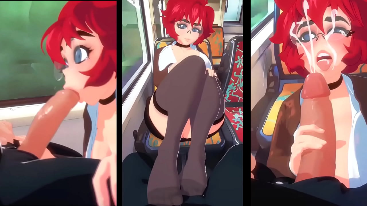 Blowjob With A Splash Of Cum In An Empty Train Carriage / Adult Cartoon / Anime