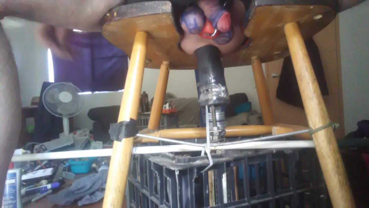 Homemade anal sex chair