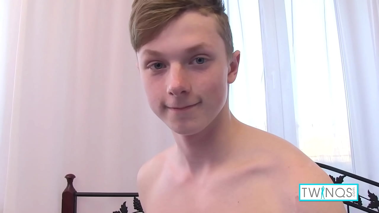 Cute Pale Twink Angel R wakes up with a raging hard-on! Watch this skinny blonde jack off his big hard cock on his bed and cover his abs with hot jizz! Full videos & More @ TwinQs.com!