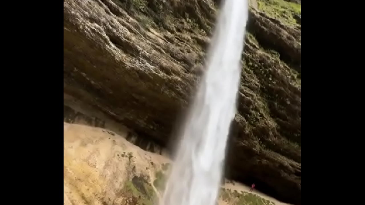 Look at this powerful waterfall! ??Have you ever stood in front of a waterfall?#PowerfulWaterfall #NatureBeauty #W...