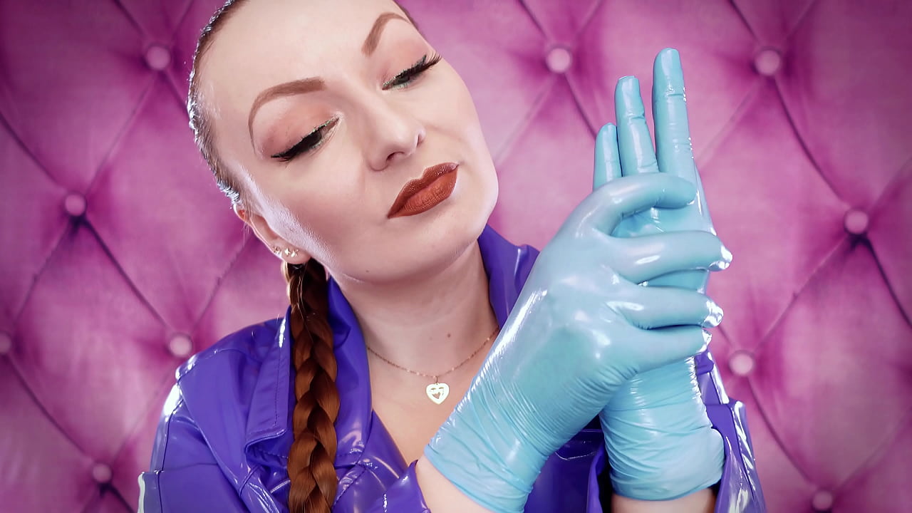 ASMR clip: nitrile gloves and oil - Glaminatrix Arya Grander - hot MILF relax sexy sounding POV free