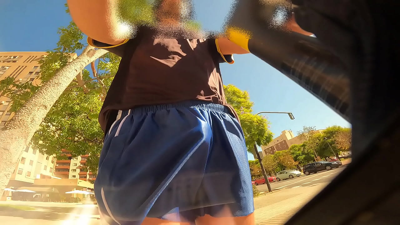 The wind makes my dick show when I ride a scooter