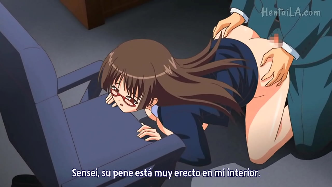 La chica de lentes y su sensei cogen como locos