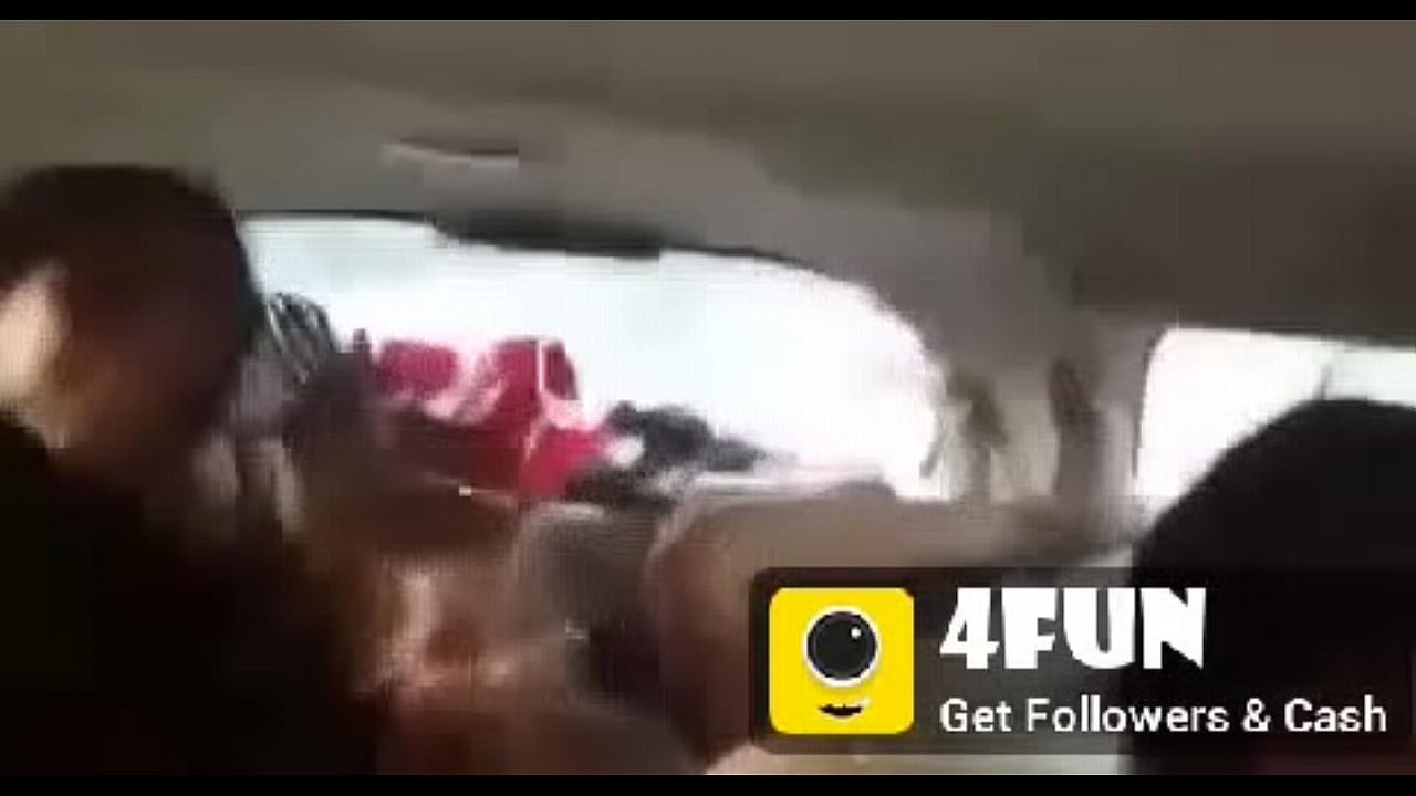 8 naked  girls in car