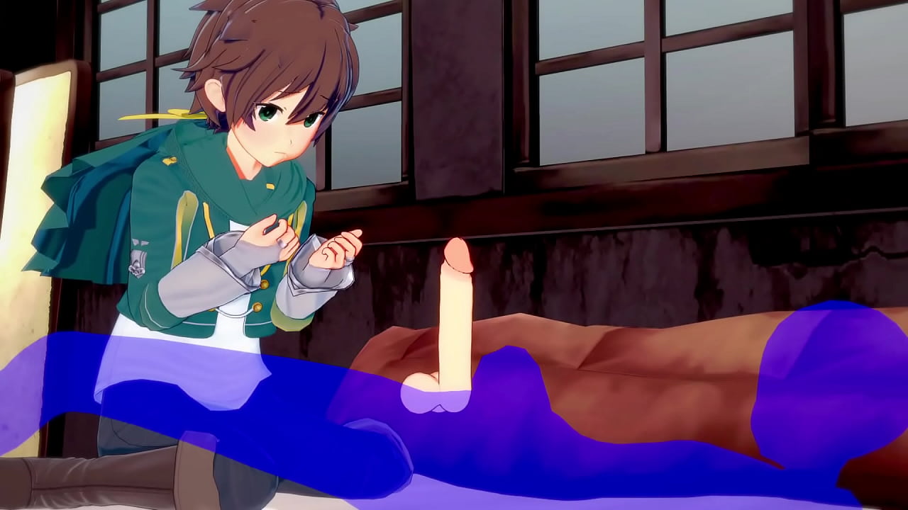 KonoSuba Yaoi - Kazuma blowjob