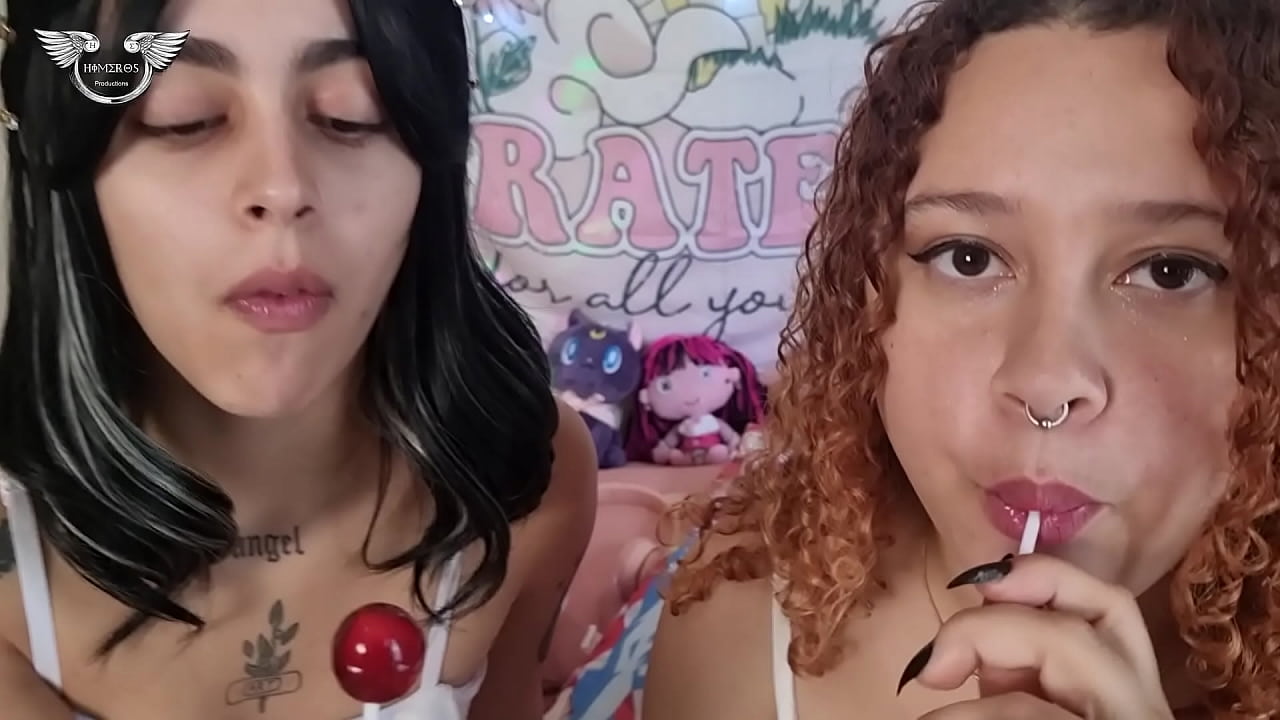 asmr friends sucking lollipops together