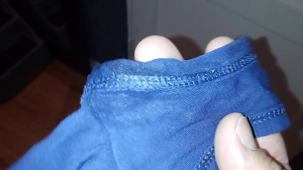 Sniffing panties wet pussy