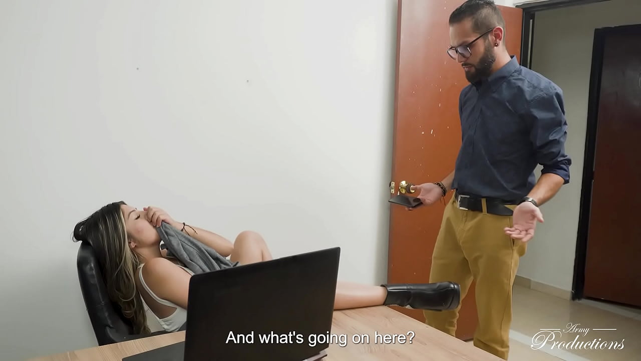 My boss discovers me masturbate at work