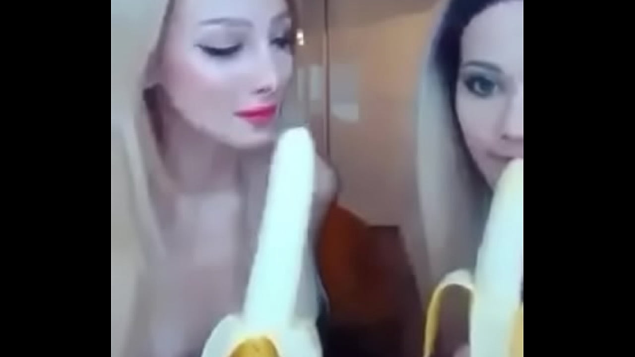 two pornstar sucking bananas (names please)