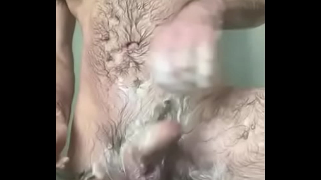 Shaving balls while taking a shower