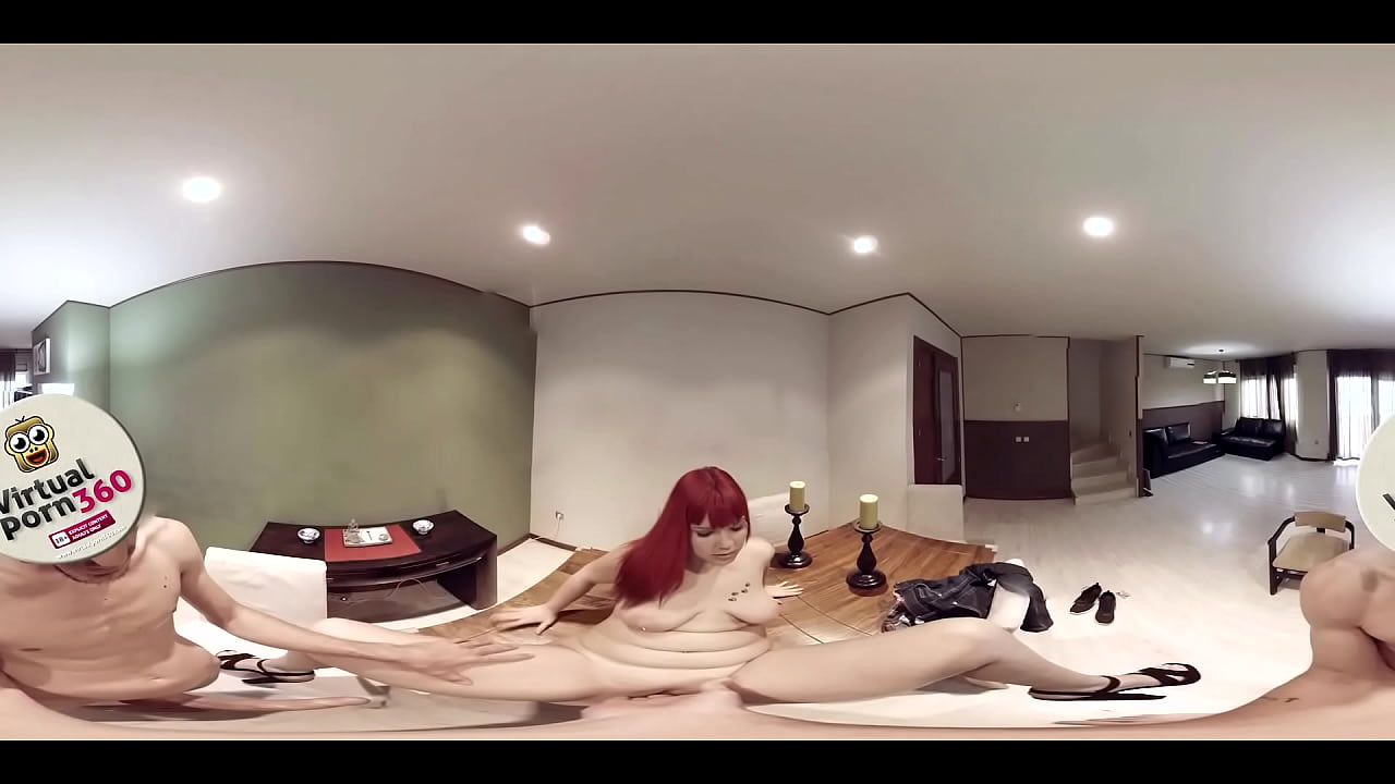 VR Porn Redhead May fucked on the table | Virtual Porn 360