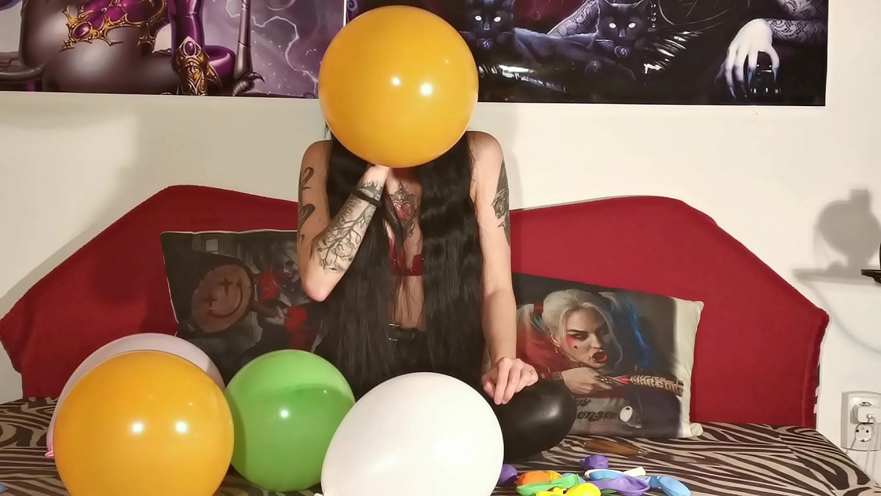 Sexy teen girl's balloon fetish part 1 1080p