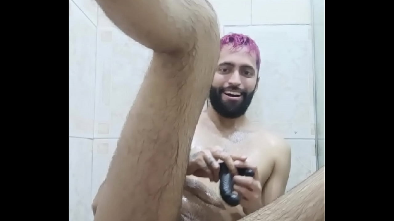 Big Dick Latino Camilo Brown Using Oil And a Vibrator In The Shower To Give Himself An Intense Prostate Orgasm