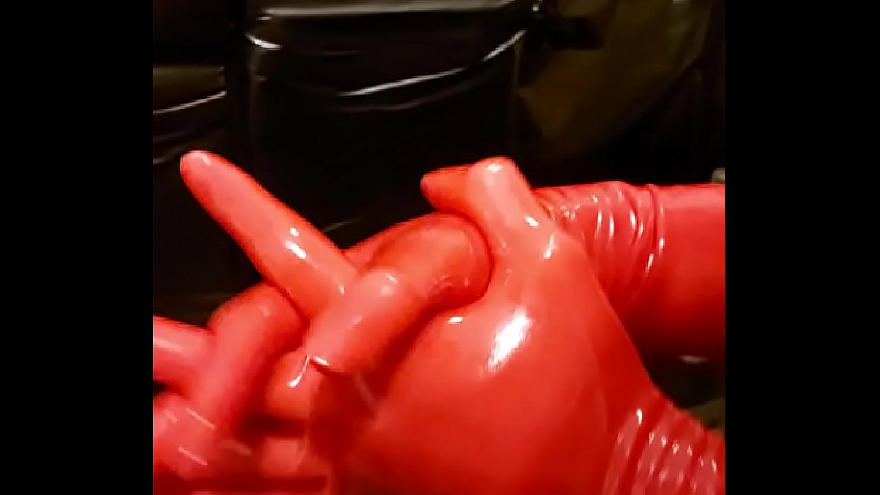 Dreamofevolutionvip Red Latex Gloves / Rubberfashion