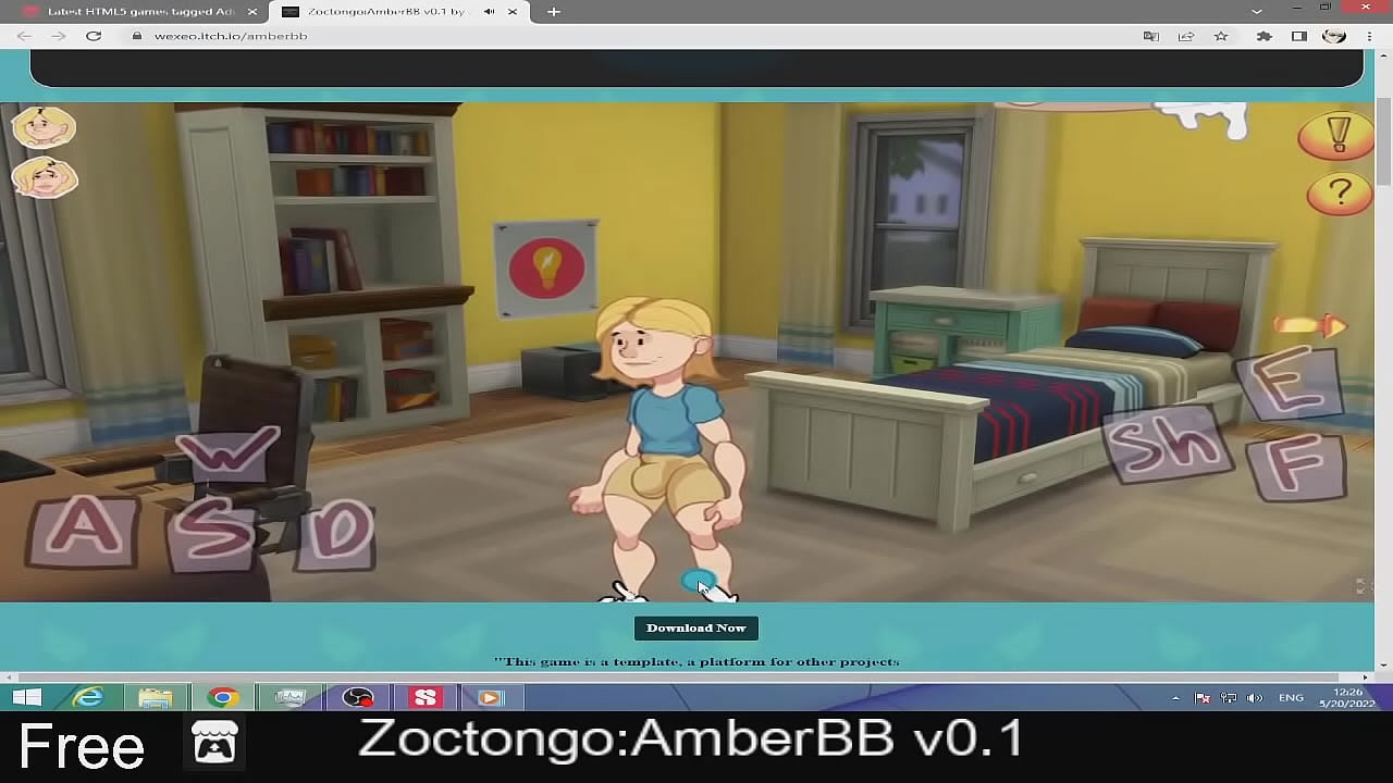 Zoctongo:AmberBB (free game itchio )Adventure, Interactive Fiction