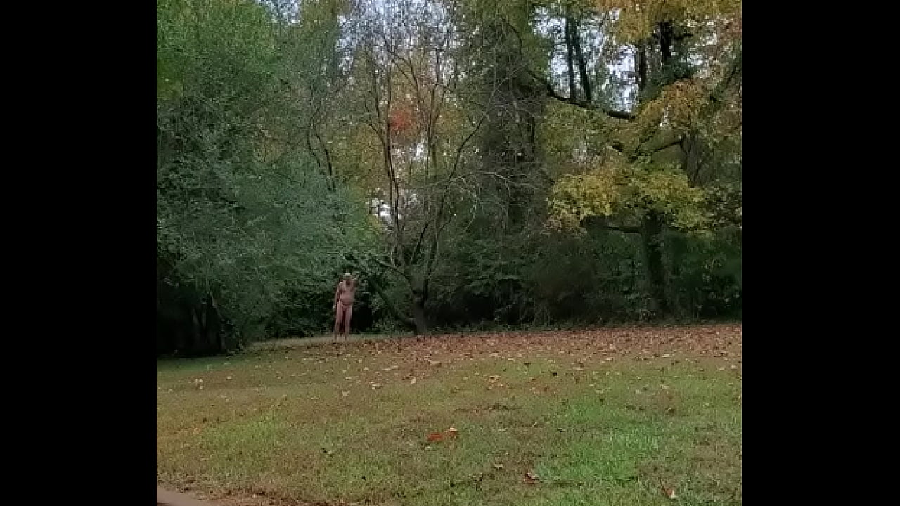 Public nude walk in backyard