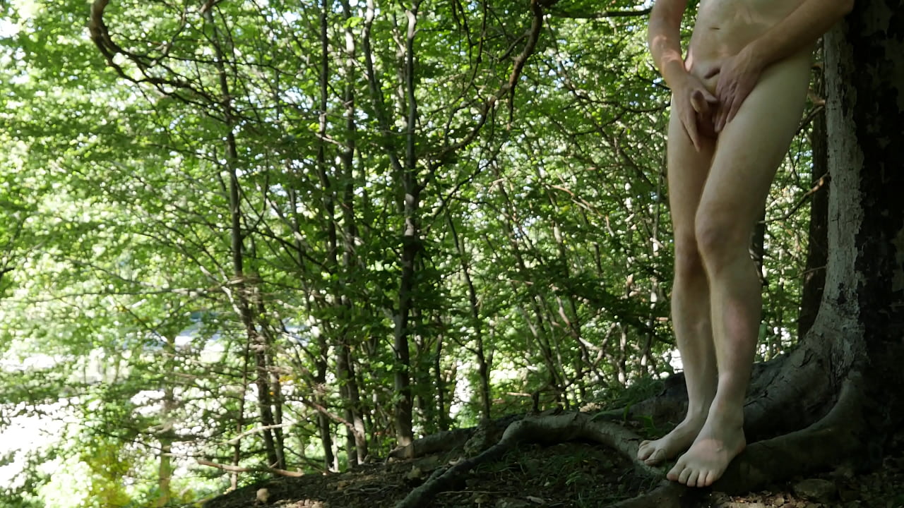 Masturbate nude in public woods