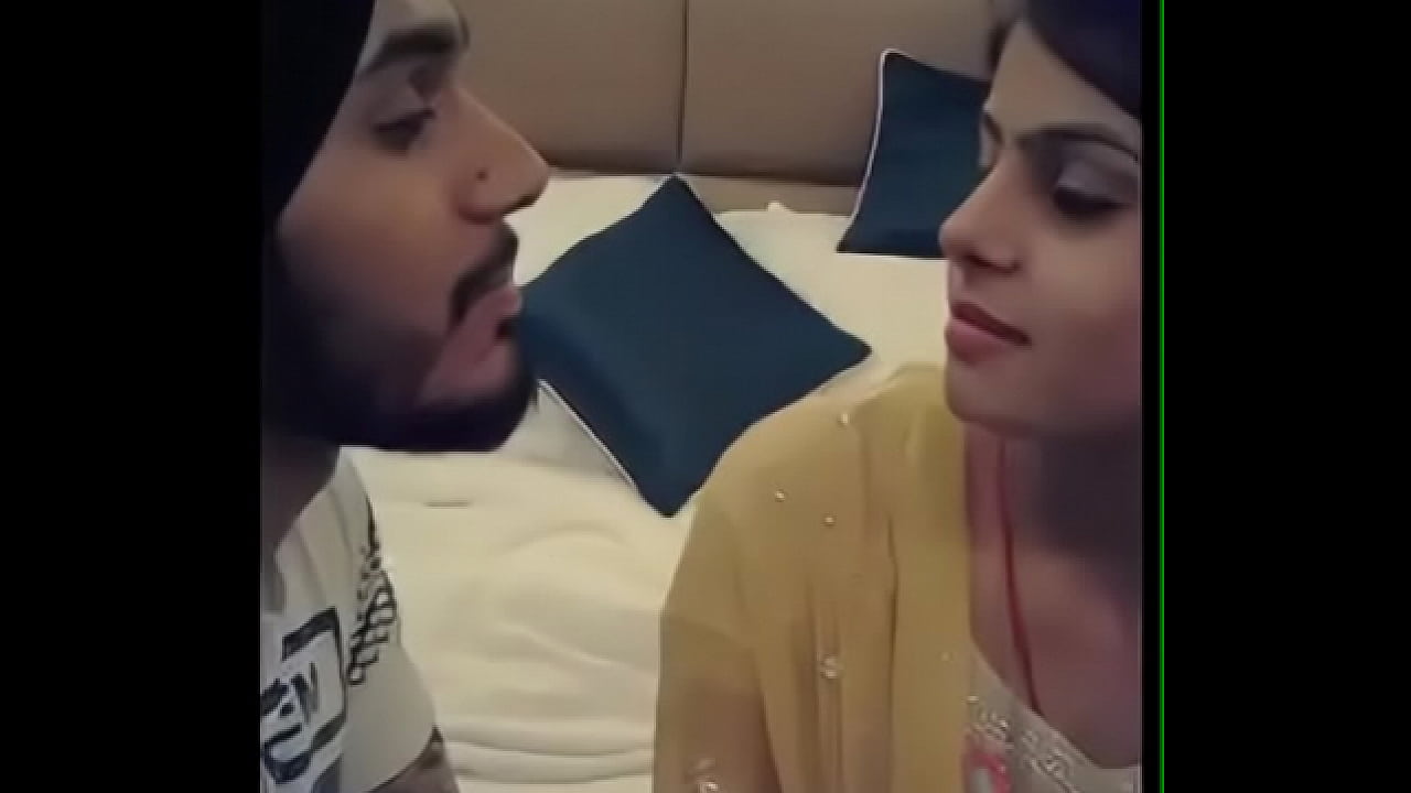 Punjabi boy kissing girlfriend