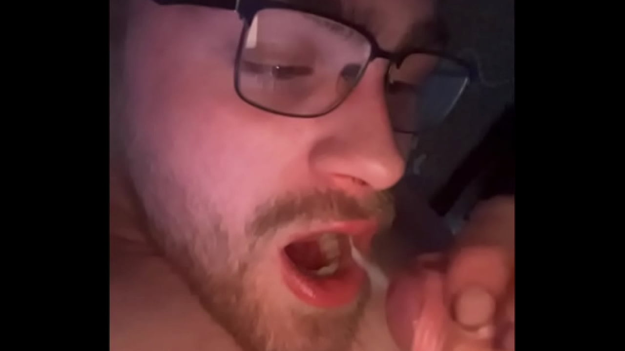 Watch me as I cum in my own mouth like a good little boy