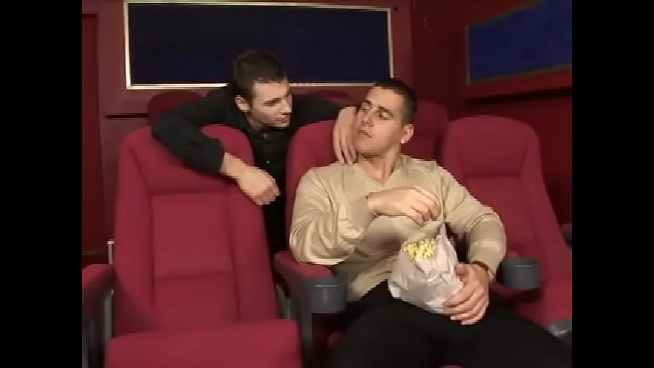 Sexy guy loves to be pounded by a strong cock at the movie-house